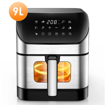 AirFryer Grande Capacité 9L - Cuisine Saine, Rapide et Croustillante Sans Huile au quotidien - AirFryo