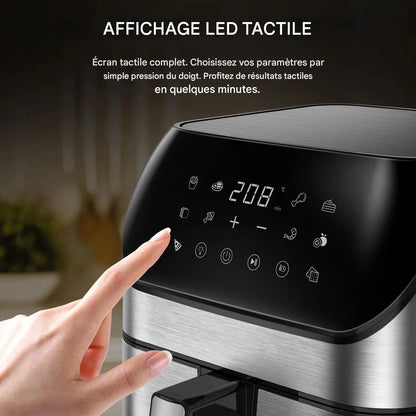 AirFryer Grande Capacité 9L - Cuisine Saine, Rapide et Croustillante Sans Huile au quotidien - AirFryo