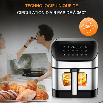 AirFryer Grande Capacité 9L - Cuisine Saine, Rapide et Croustillante Sans Huile au quotidien - AirFryo