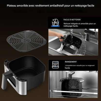 AirFryer Grande Capacité 9L - Cuisine Saine, Rapide et Croustillante Sans Huile au quotidien